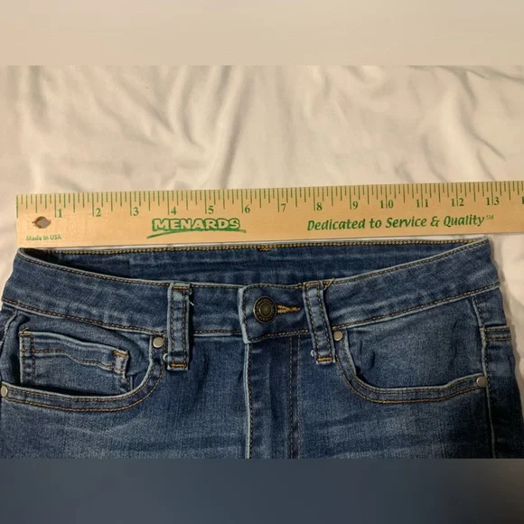 Grace & Lace Jeans Womens 2 Blue Jegging Skinny Stretch Knit Cotton Denim Dark - Picture 7 of 12